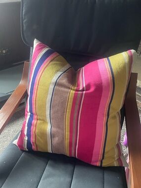 CB2 Jane Striped Throw Pillow - Home Accents 23x23 (down insert)